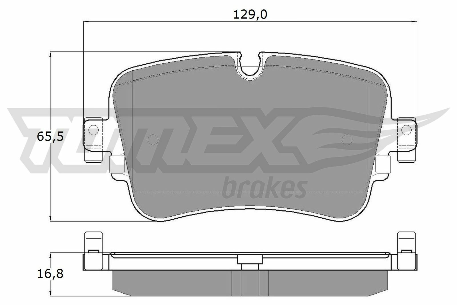 Sada brzdových destiček, kotoučová brzda TOMEX Brakes